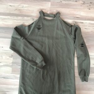 Cut out distressed dress